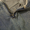 Baggy Çizgili Jean Pantolon, yakın çekim — Navra Wear
