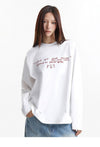 Illustrated Text Long Sleeve T-Shirt