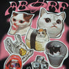 Laid-Back Nine-Lives Print T-Shirt