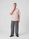 Chill Cartoon Needle-Art Button-Up Shirt