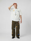 Sunflower and Ursus Thread-Work Button-Up Shirt