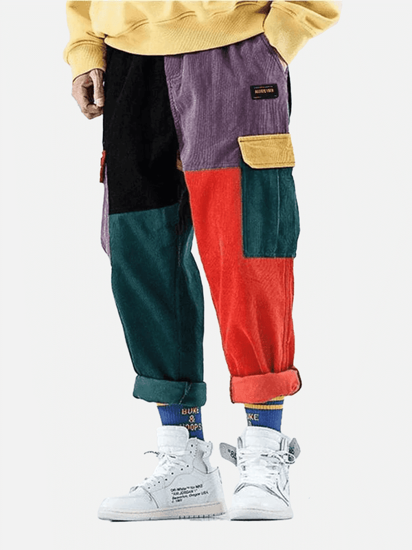 Corduroy Color-Block Field Pants alternatif görünüm