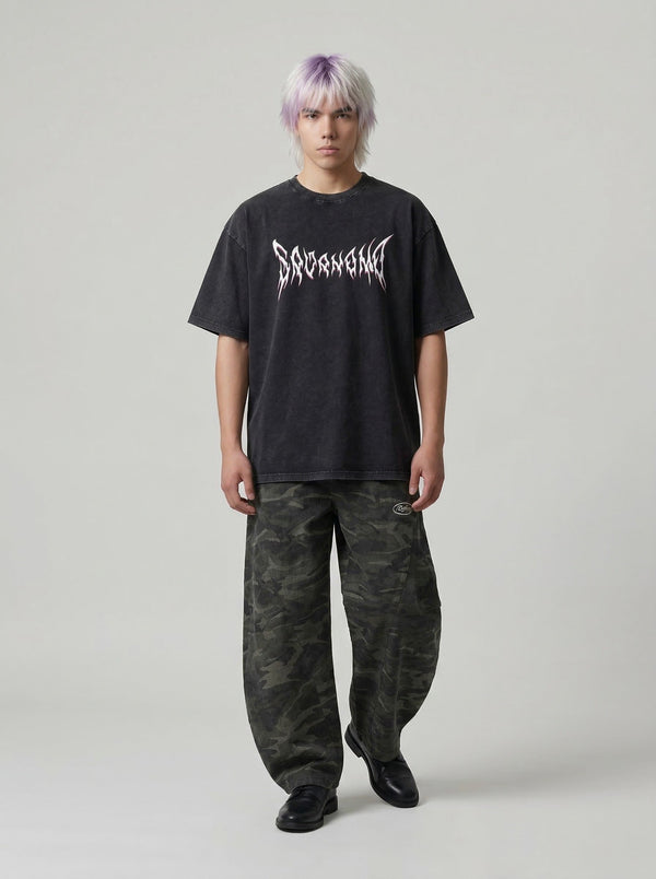 Lived-In Fire-Drake Illustrated Drop-Shoulder T-Shirt alternatif görünüm