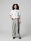 Gingham Contrast Artwork Placket-Neck Shirt