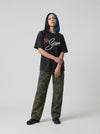 Throwback Black Bloom Illustrated T-Shirt