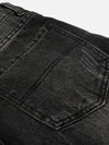 Yıkanmış Panel Jean Şort, önden görünüm — Navra Wear