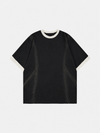 Yıkanmış Panel Tişört, yan görünüm — Navra Wear