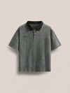 Yıkanmış Polo Tişört, detay görünüm — Navra Wear