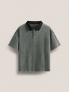 Yıkanmış Polo Tişört, yan görünüm — Navra Wear