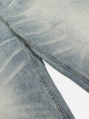 Yıkanmış Taşlamalı Baggy Bol Paça Jean Pantolon, önden görünüm — Navra Wear