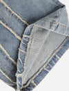 Dalga Panel Baggy Bol Paça Jean Pantolon, detay görünüm — Navra Wear