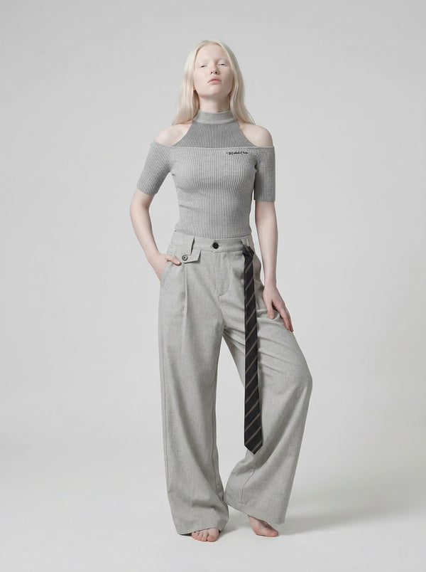 Fit Slim Cold-Shoulder Top