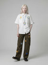 Sunflower and Ursus Thread-Work Button-Up Shirt