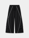 Buruşuk Bol Paça Baggy Pantolon, arka görünüm — Navra Wear