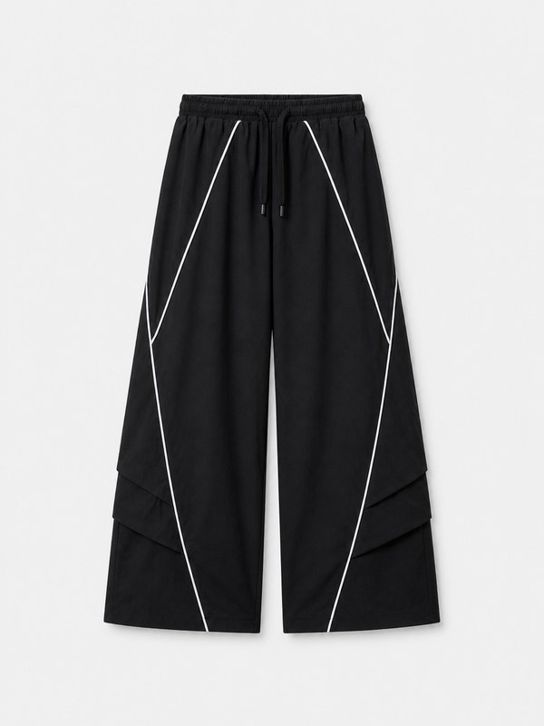 Buruşuk Bol Paça Baggy Pantolon alternatif görünüm