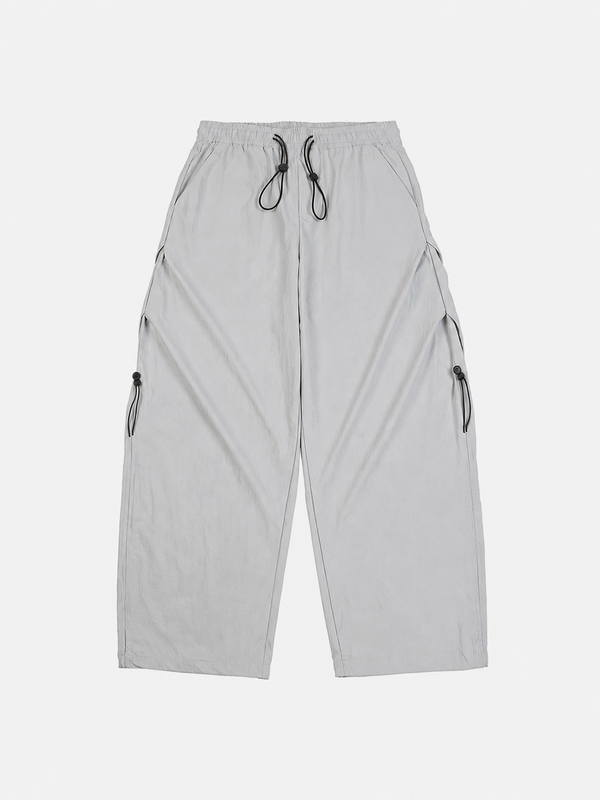 Buruşuk Bağcıklı Pantolon, yan görünüm — Navra Wear